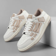 AMIRI Low-Top Sneakers in White and Beige
