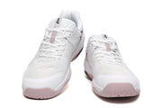ASICS White and Pink Court Sneakers