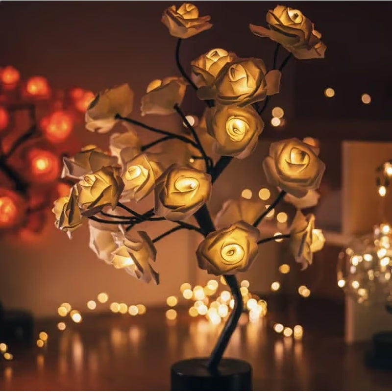 📢📢50% OFF！！⏰🌹Rose Flower Design Tree Night Light🌟