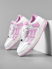 AMIRI Low-Top Sneakers in White and Pink