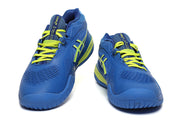 ASICS GEL-RESOLUTION Tennis Shoes in Blue and Lime
