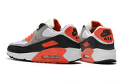 Nike Air Max 90 White Black Grey and Orange Sneakers