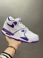 Nike Air Flight 89 White and Purple Sneakers 652-11