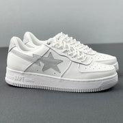 BAPE STA Low Sneakers in White and Grey