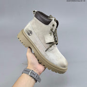 Timberland Mid-Top Lace-Up Boots in Wheat and Taupe