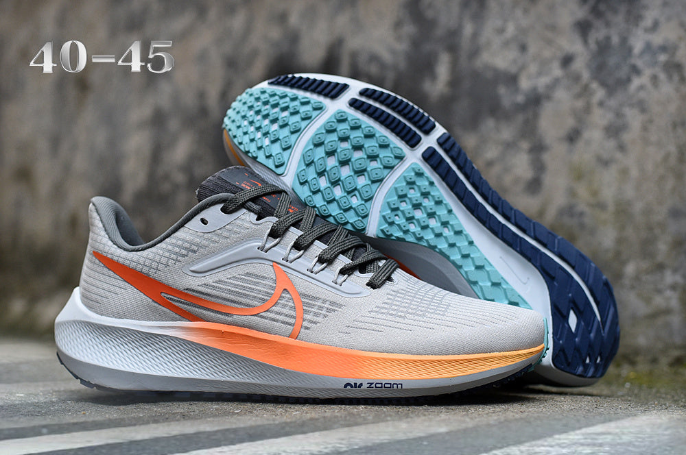 Nike Pegasus 39 Road Running Shoes Grey Orange