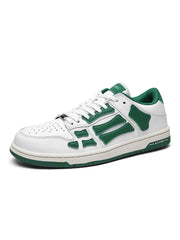 AVIRY Low-Top Sneakers in White and Green, MFS003-114