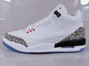 Air Jordan 3 Retro White Red Sneakers with Elephant Print