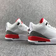 Air Jordan 3 Retro White Red High-Top Sneakers