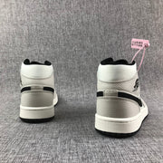 Air Jordan 1 Mid Grey and Black High-Top Sneakers