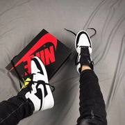 Air Jordan 1 High Black and White Sneakers