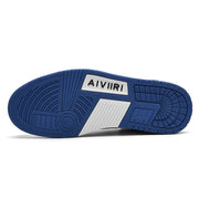 White and Blue Low-Top Sneakers MFS003-123