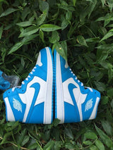 Air Jordan 1 High Sneakers in Blue and White