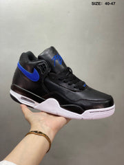 Nike Air Flight 89 Black and Royal Blue Sneakers