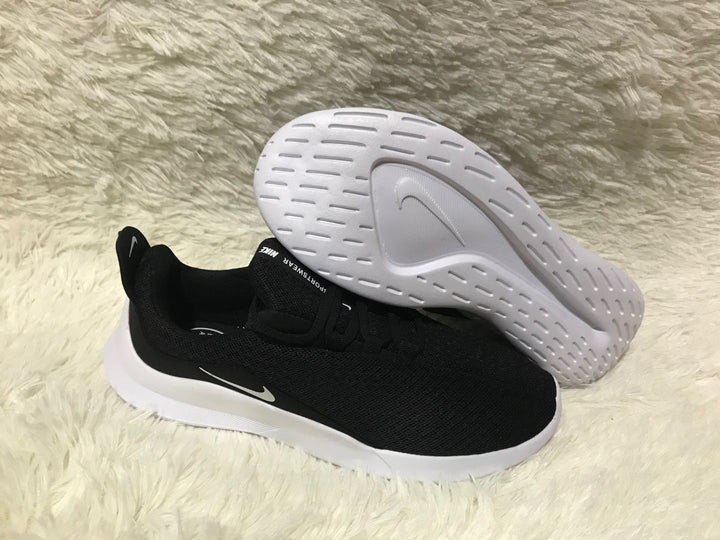 Nike Black and White Knit Low-Top Sneakers