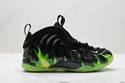 Nike Penny Hardaway Foamposite Sneakers, Black and Volt Green