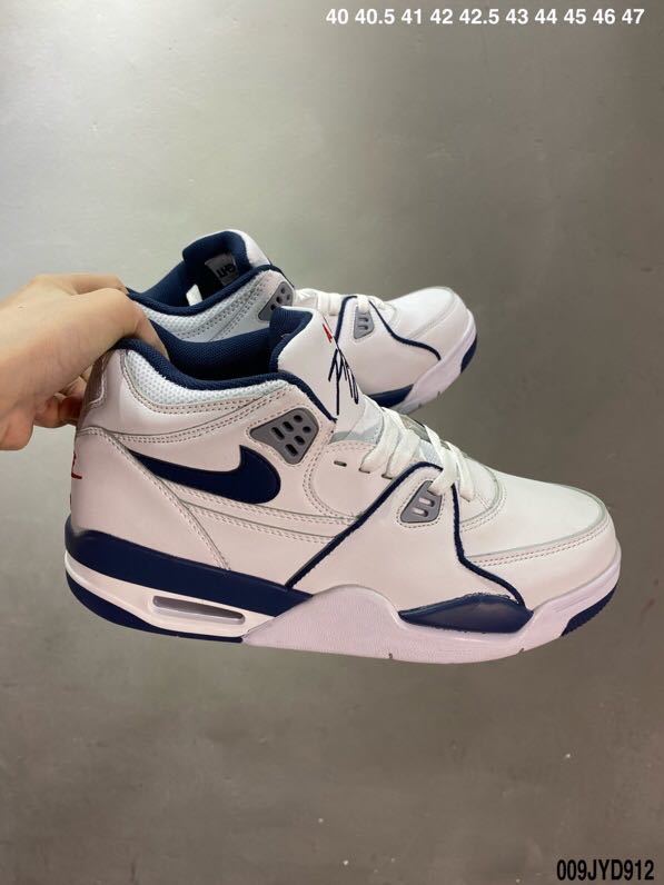 Nike Air Flight 89 White Navy Basketball Sneakers