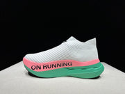 On Cloudboom Strike LS Running Shoes, White Pink Green