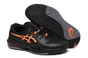 ASICS Gel-Resolution Black and Orange Tennis Shoes