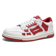 AIVIIRI White and Red Low-Top Sneakers MFS003-124