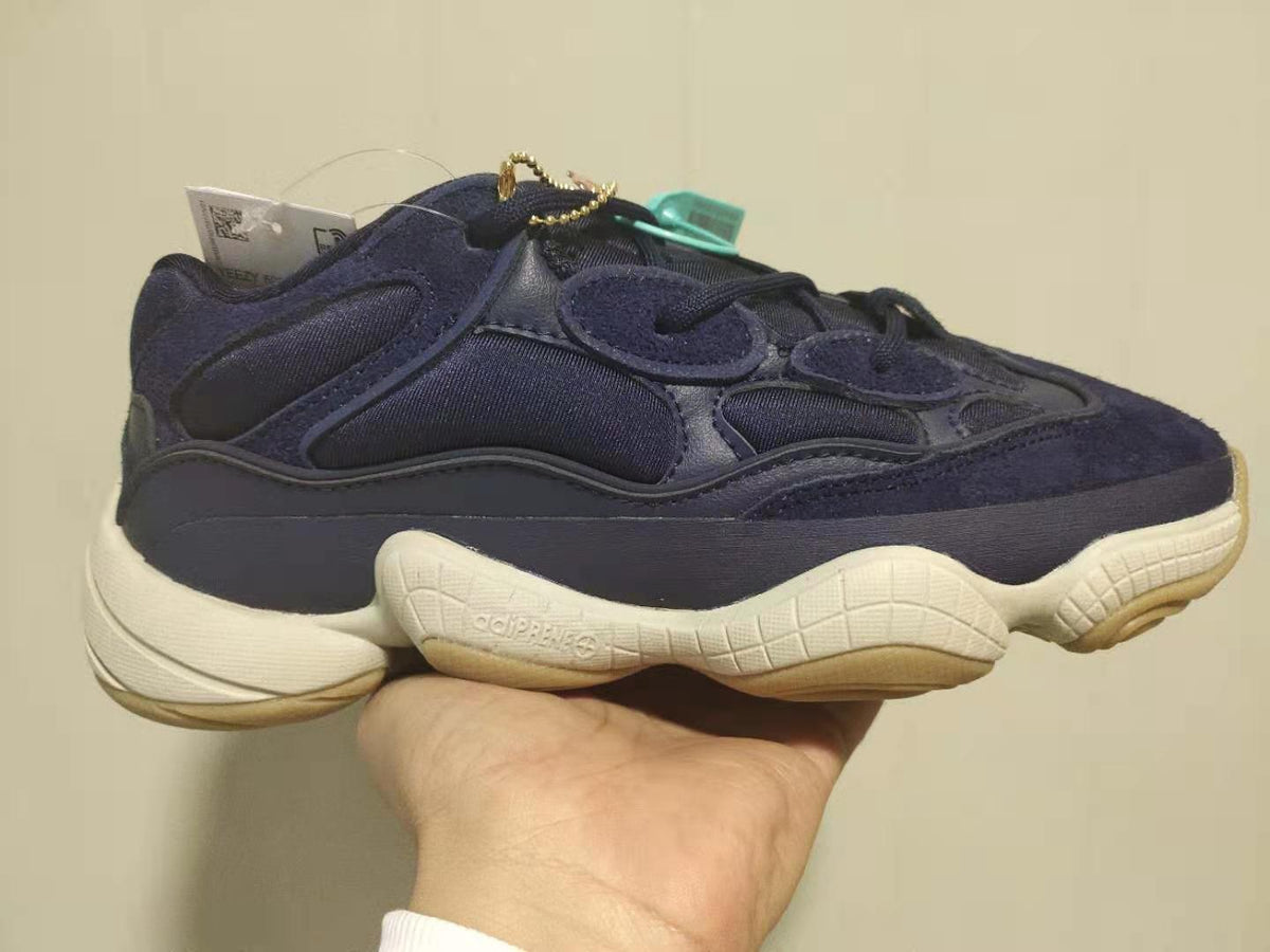 Adidas Yeezy 500 Low Top Sneakers Navy and Cream FW7019