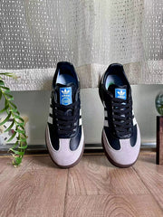 Adidas Samba Sneakers in Black, White and Gum