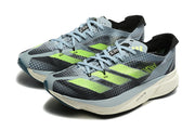 Adizero Adios Pro Running Shoes in Gray and Neon Green