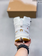 On Cloudnova Flux Sneakers White and Mustard