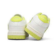 AMIRI Bone Low-Top Sneakers in White and Neon Green