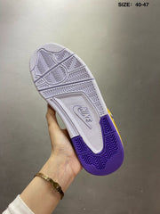 Nike Air Flight 89 High-Top Sneakers White Purple Yellow