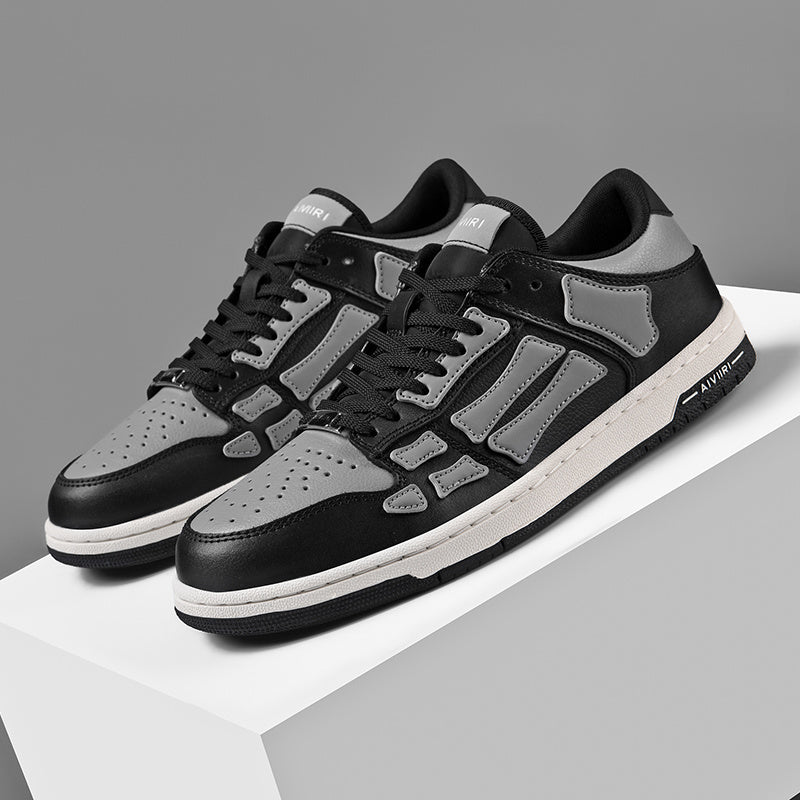 AIVIIRI Black and Gray Low-Top Sneakers