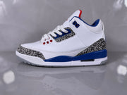 Nike Air Jordan 3 White Blue Elephant Print Sneakers
