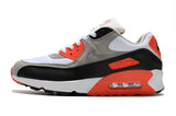 Nike Air Max 90 White Black Grey and Orange Sneakers