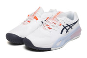 ASICS White and Orange Court Sneakers