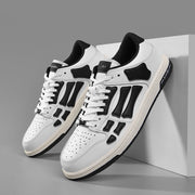 AIVIIRI MFS003-111 White and Black Low-Top Sneakers