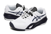ASICS Gel-Resolution White and Navy Tennis Shoes