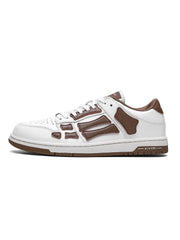 AIVIRI MFS003-126 White and Brown Low-Top Sneakers