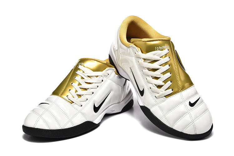 Nike Total 90 White and Gold Indoor Sneakers