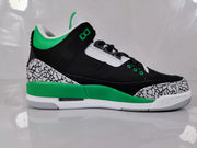 Jordan 3 Black Green Elephant Print Sneakers