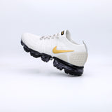 Nike Air VaporMax Flyknit White Gold Black Sneakers 942842-010