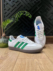 adidas Samba Sneakers White Green Gum Sole