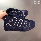 Nike Air More Uptempo Sneakers, Midnight Navy and White