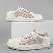 AMIRI Low-Top Sneakers in White and Beige