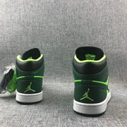 Air Jordan 1 Mid Fluorescent Green Sneakers 554724-330