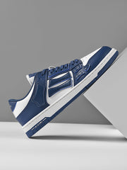 AIVIIRI Navy and White Low-Top Sneakers