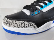 Air Jordan 3 Retro Black Blue Elephant Print Sneakers