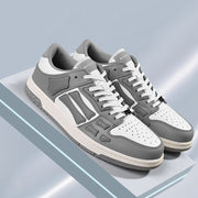 AIVIIRI Gray and White Low-Top Sneakers MFS003-043