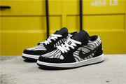 Jordan Air Jordan 1 Mid Zebra Print Sneakers Black White