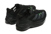 Adidas Adizero Running Shoes, Black with Green Accents