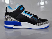 Air Jordan 3 Retro Black Blue Elephant Print Sneakers